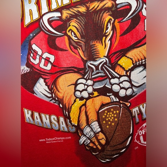 Vintage Kansas City Chiefs 2003 Primetime Beef Mens Unisex T Shirt Large - Picture 2 of 8